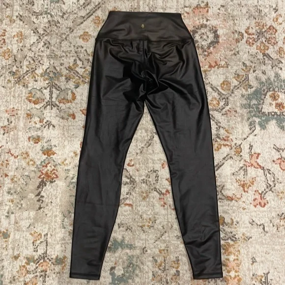 NWOT Spiritual Gangster Leather Intent Shine Leggings in Black - Picture 3 of 9